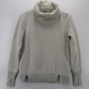 Athleta Sweatshirt XXS Heather Gray Turtleneck Pullover Long Sleeve